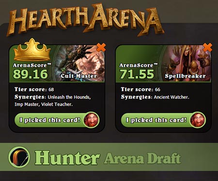 hearthstone arena tier list